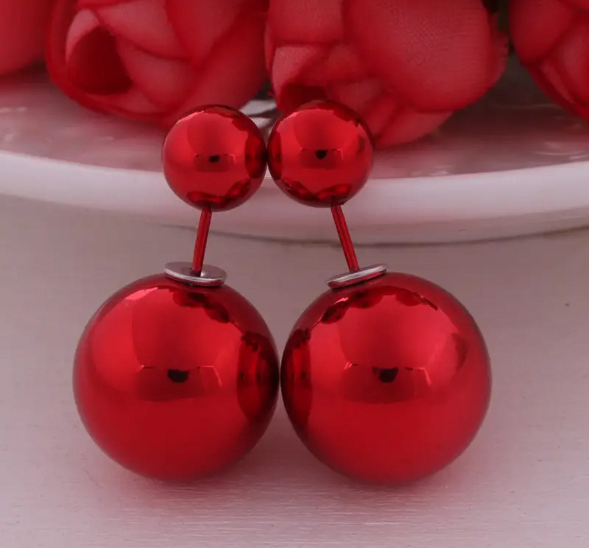 Double Sided Pearl Earrings