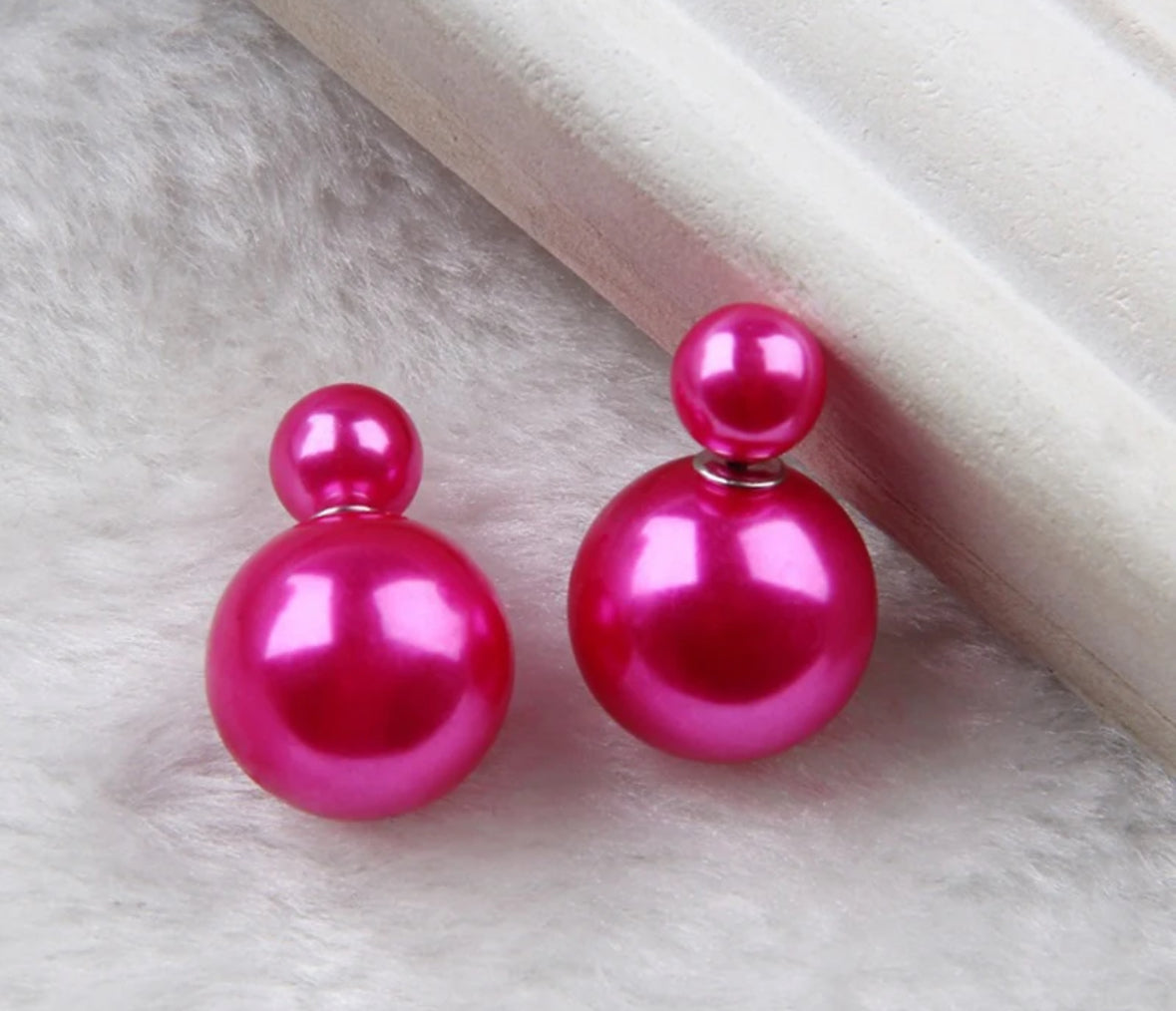 Double Sided Pearl Earrings