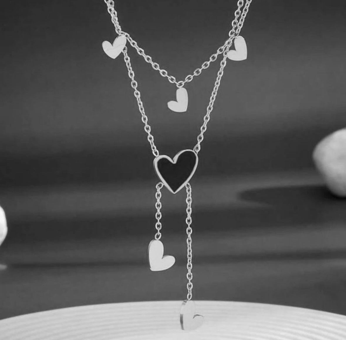Heart Layared Chain Necklace