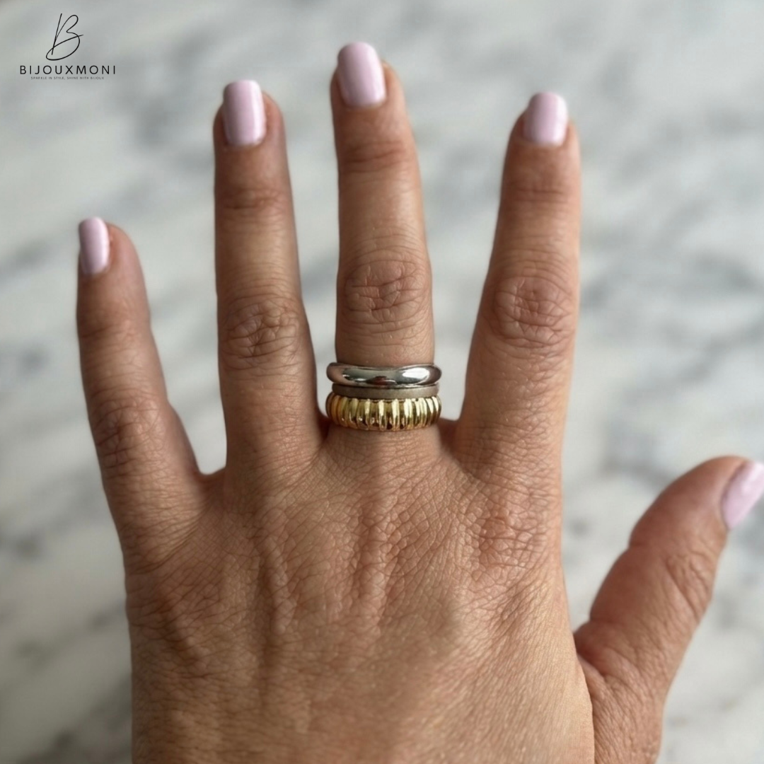 The Boho 2-tone Rings
