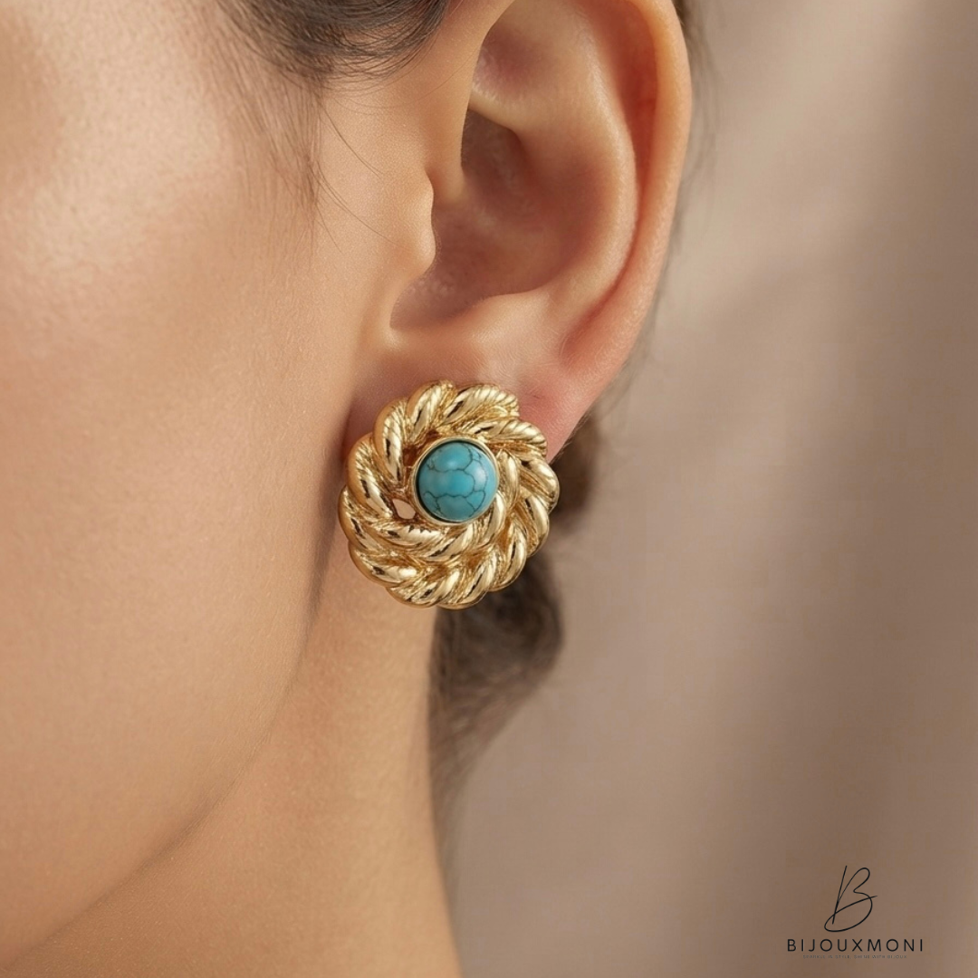 Swirl Turquoise Studs