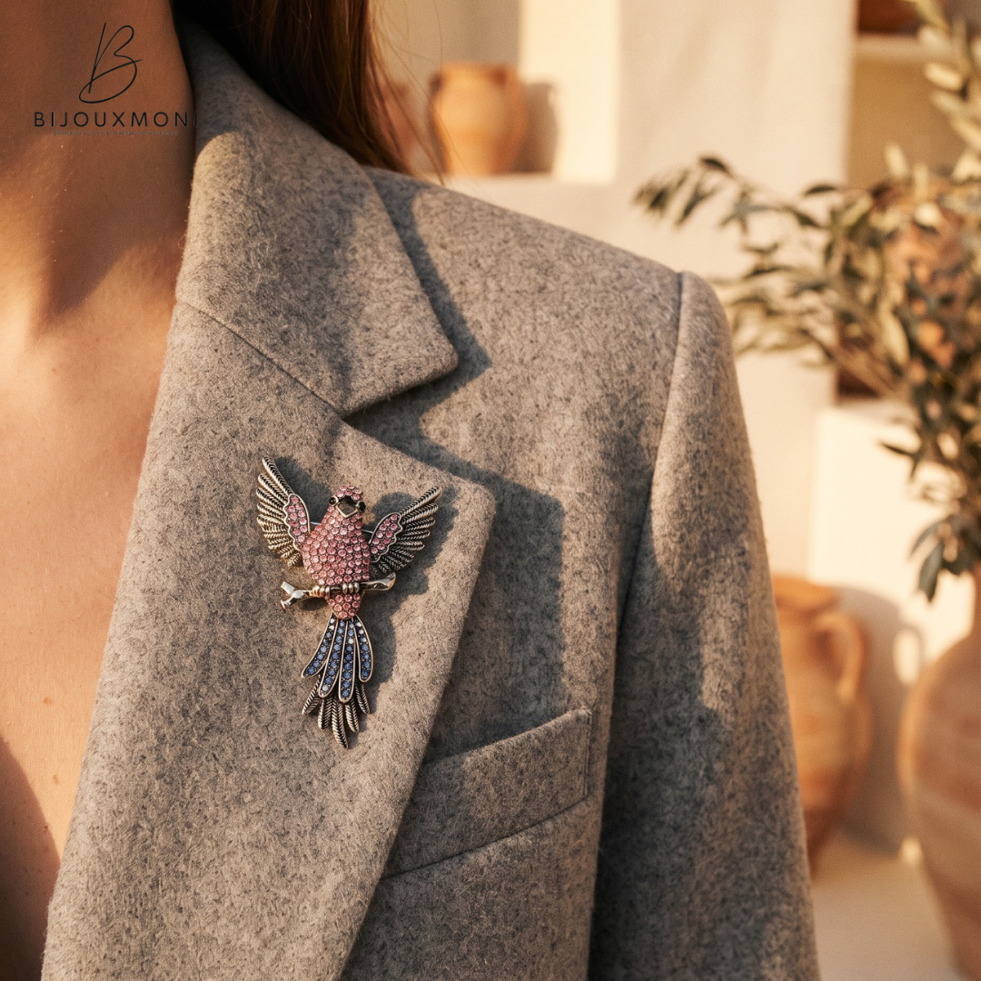 PIUMA Bird Brooch
