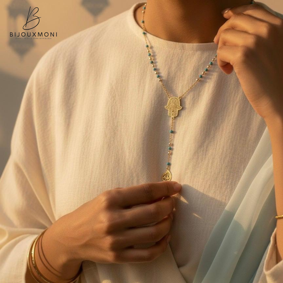 Hamsa Bead Necklace