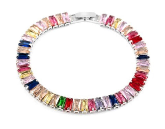 Rainbow Tennis Bracelet
