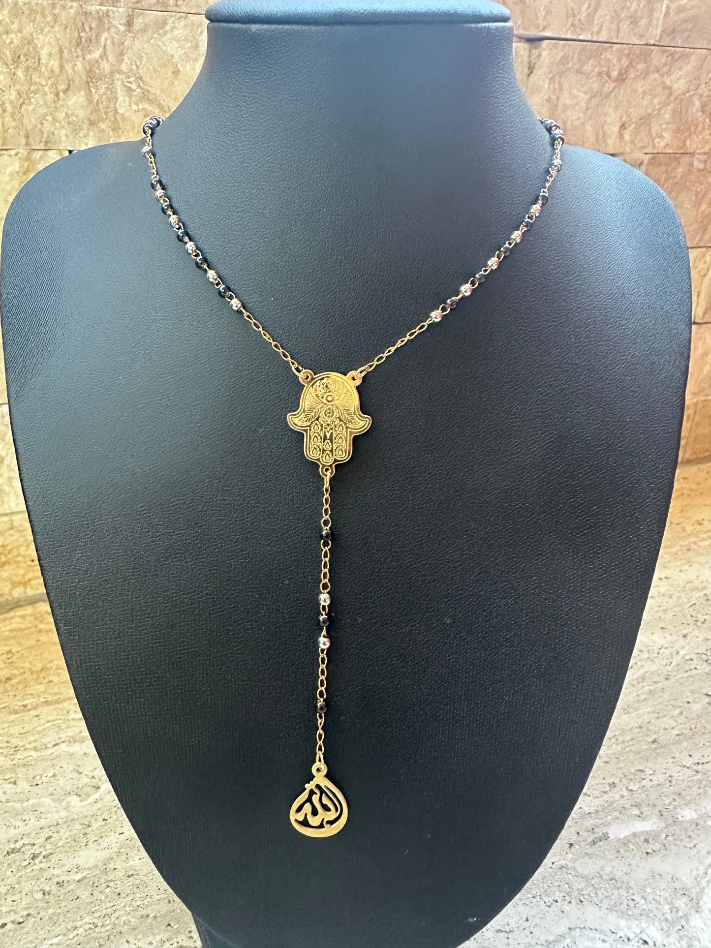 Hamsa Hand Bead Necklace