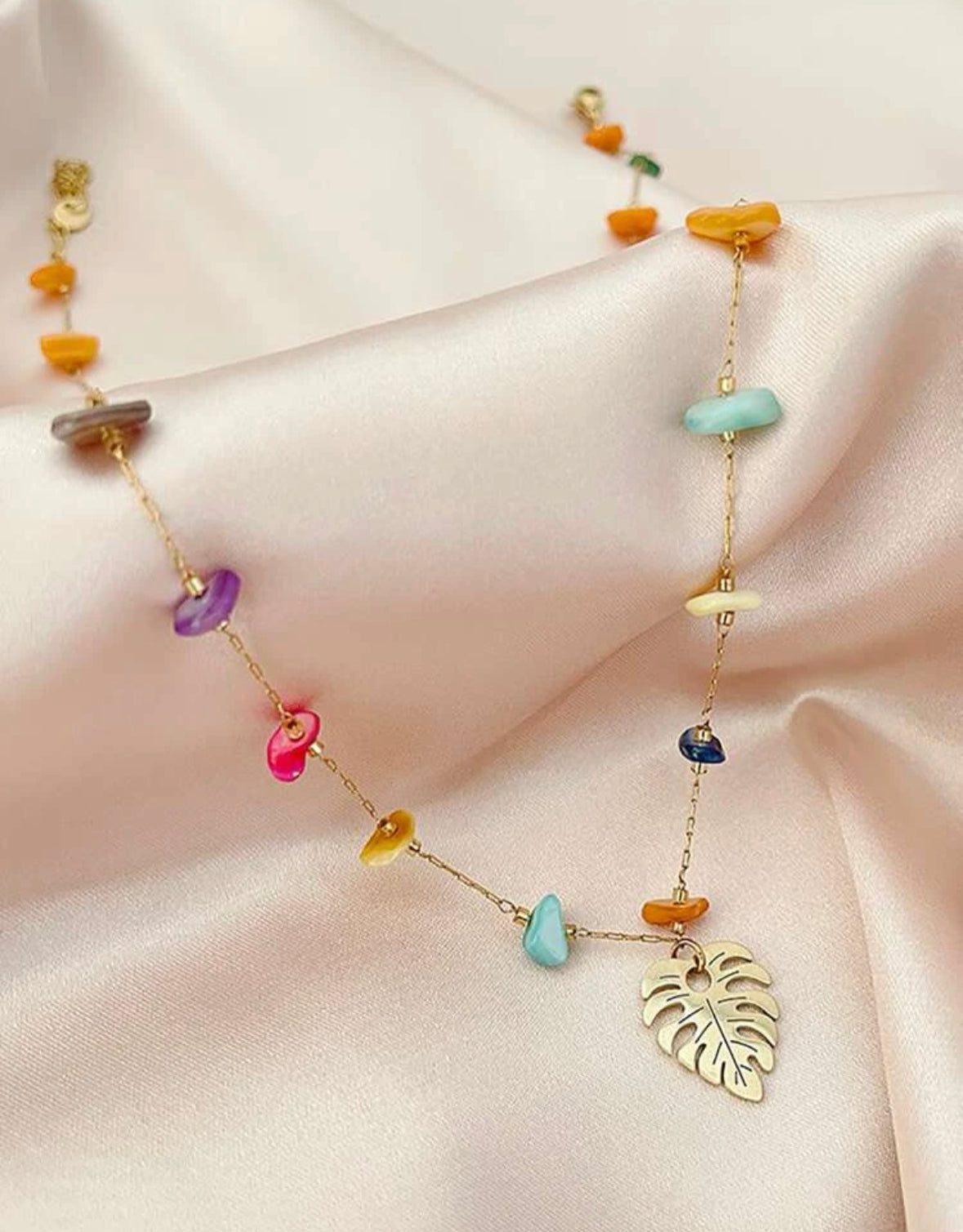 Leaf Bead Necklace