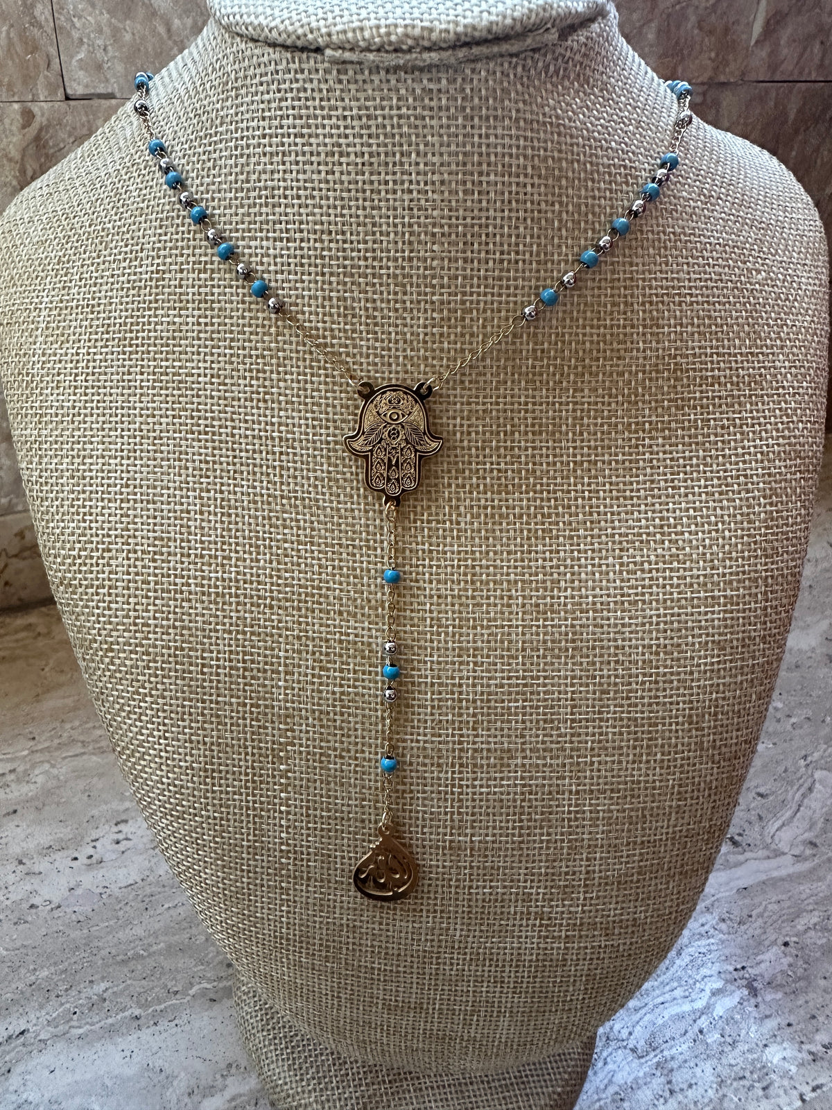 Hamsa Bead Necklace