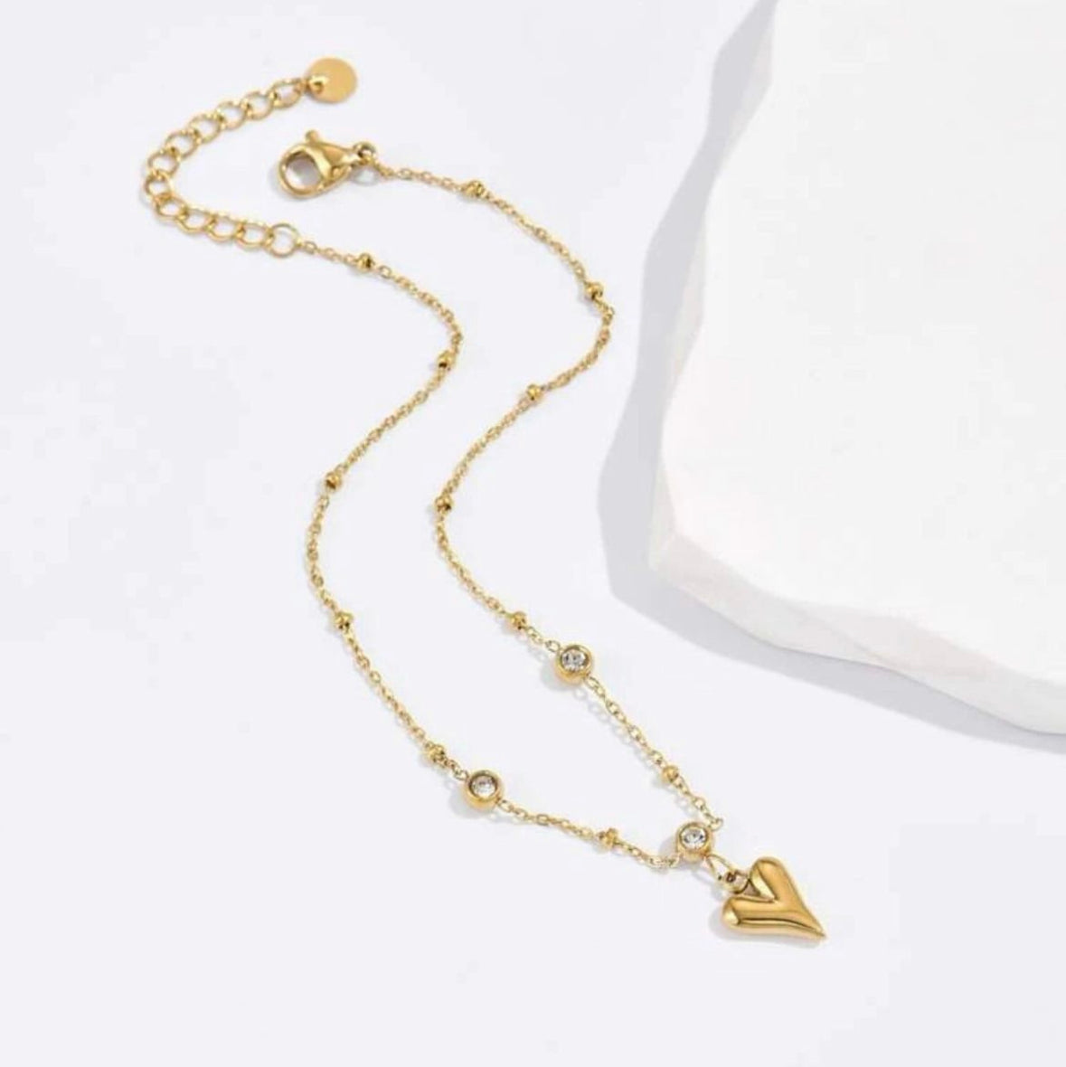 Heart Charm Anklet