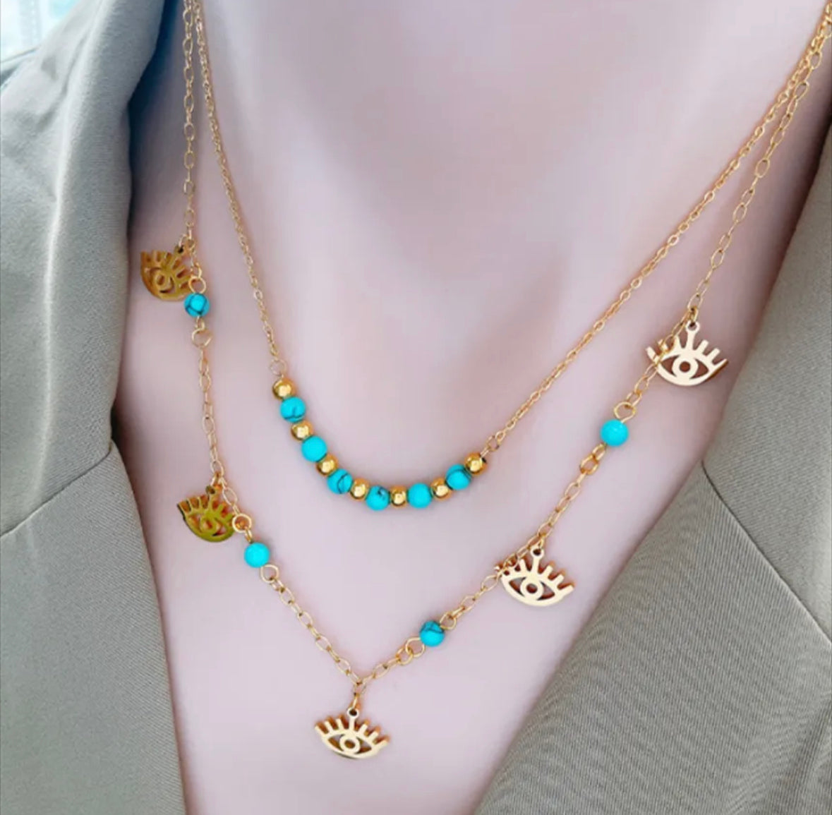 Eye Layered Necklace