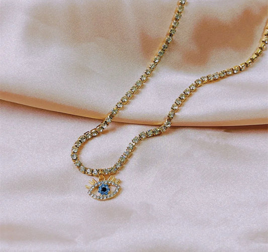 Eye Rhinestone NeckChain