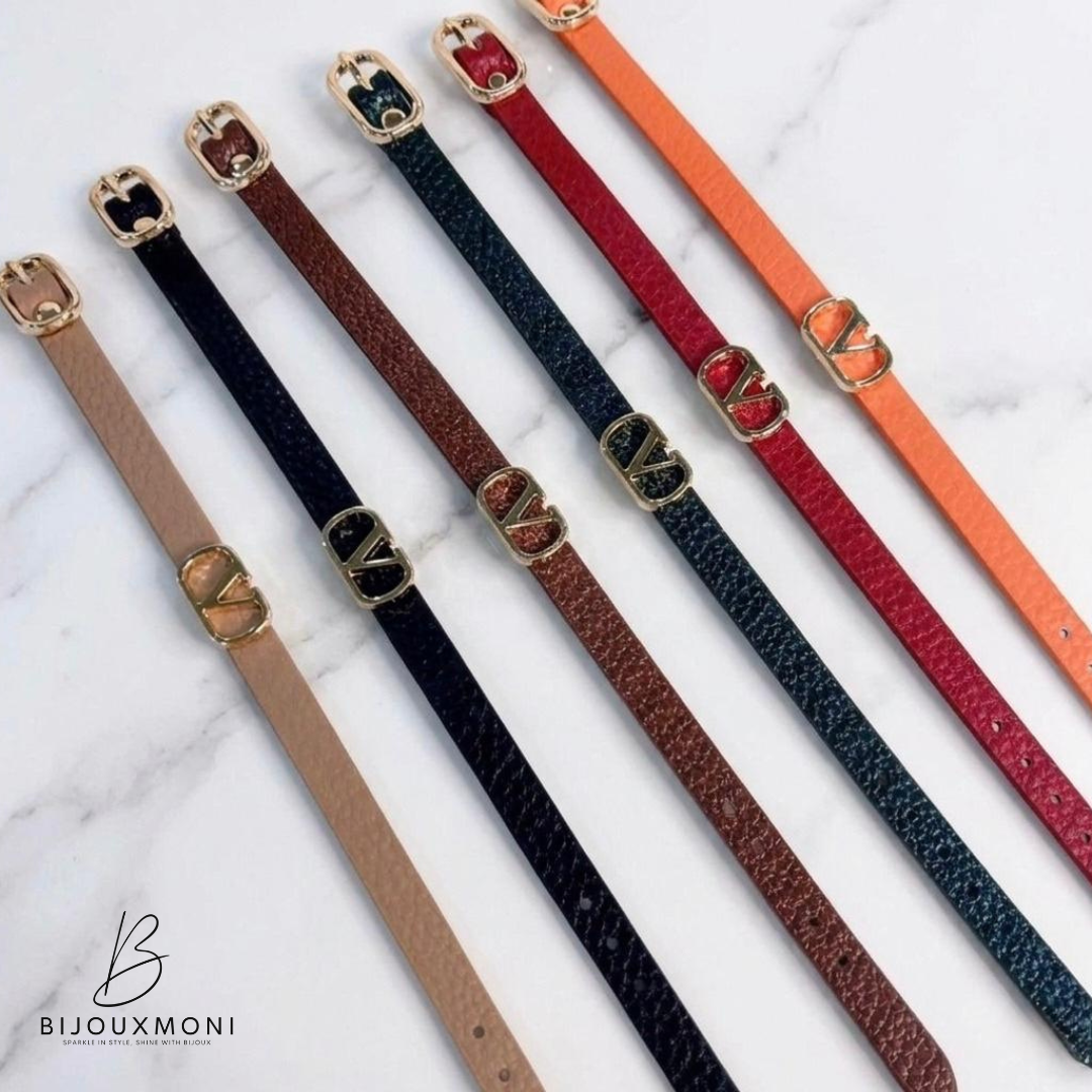 The V Leather Bracelet