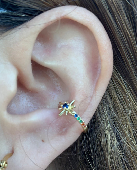 Star Rhinestone Ear Cuff