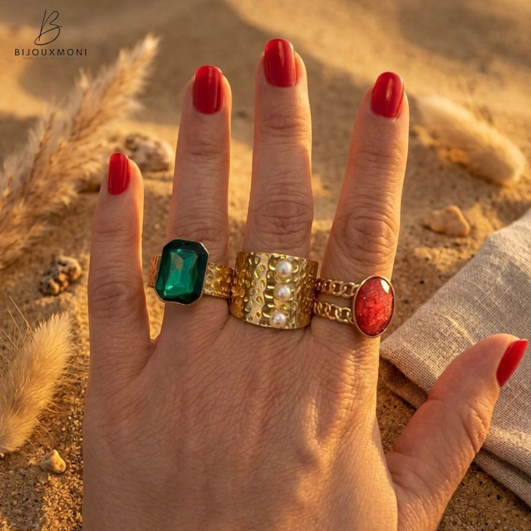 Colored Boho Rings