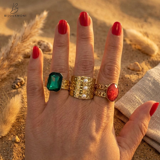 Colored Boho Rings