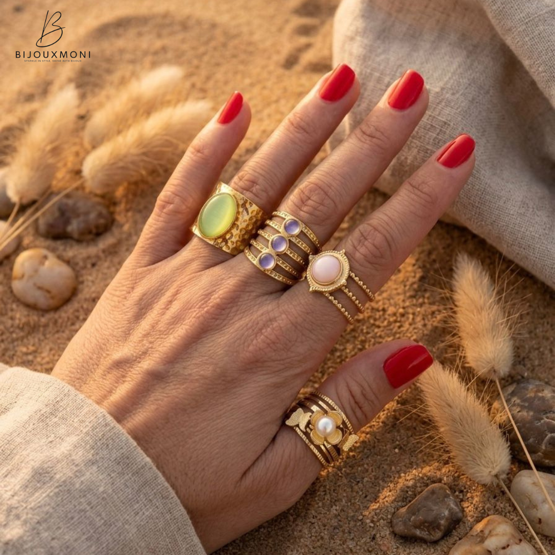 Colored Boho Rings