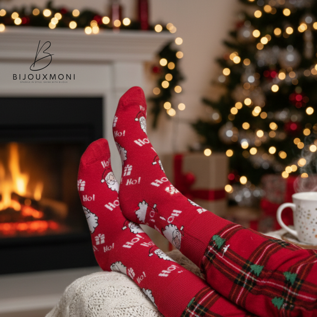Santa's "Ho Ho Ho" Hearth Socks