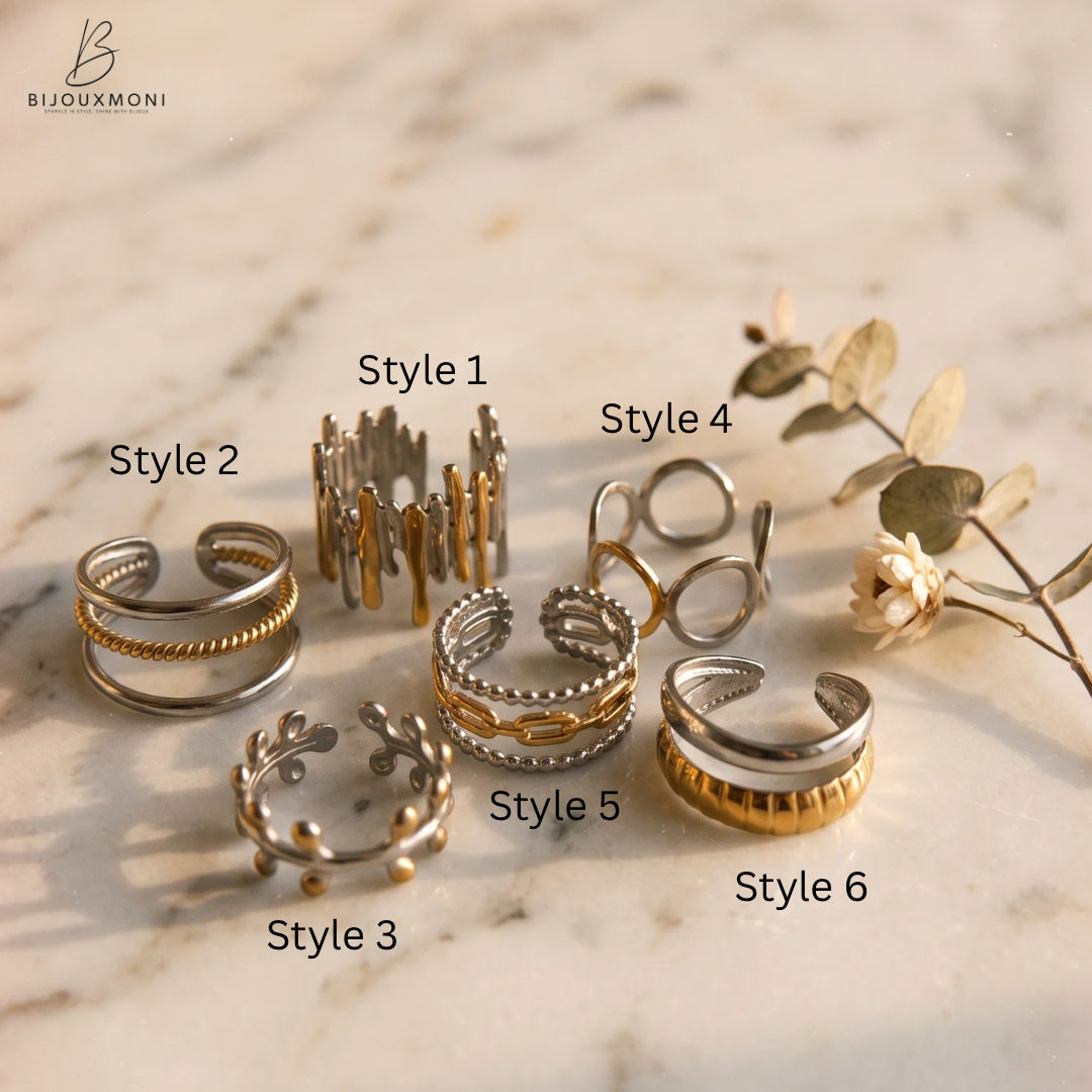 The Boho 2-tone Rings