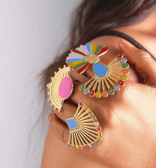 Boho Colored Rings