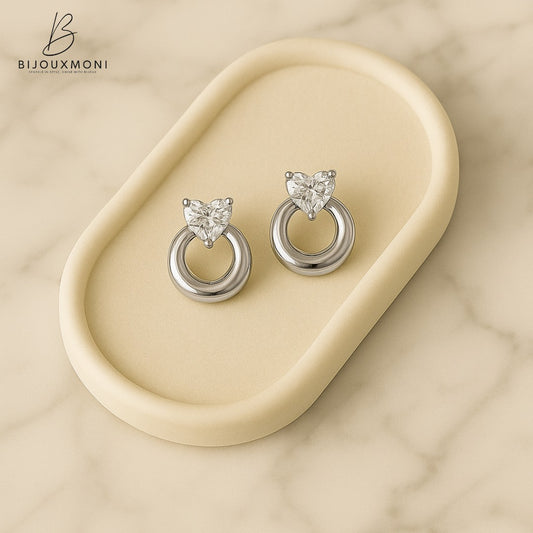 Twinkle Heart Hoops