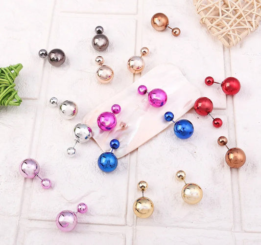 Double Sided Pearl Earrings