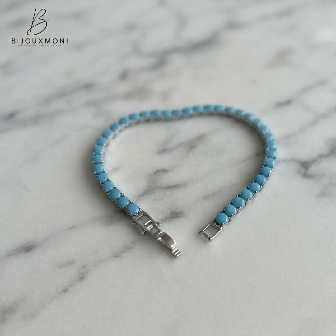 CELESTE — Turquoise Tennis Bracelet