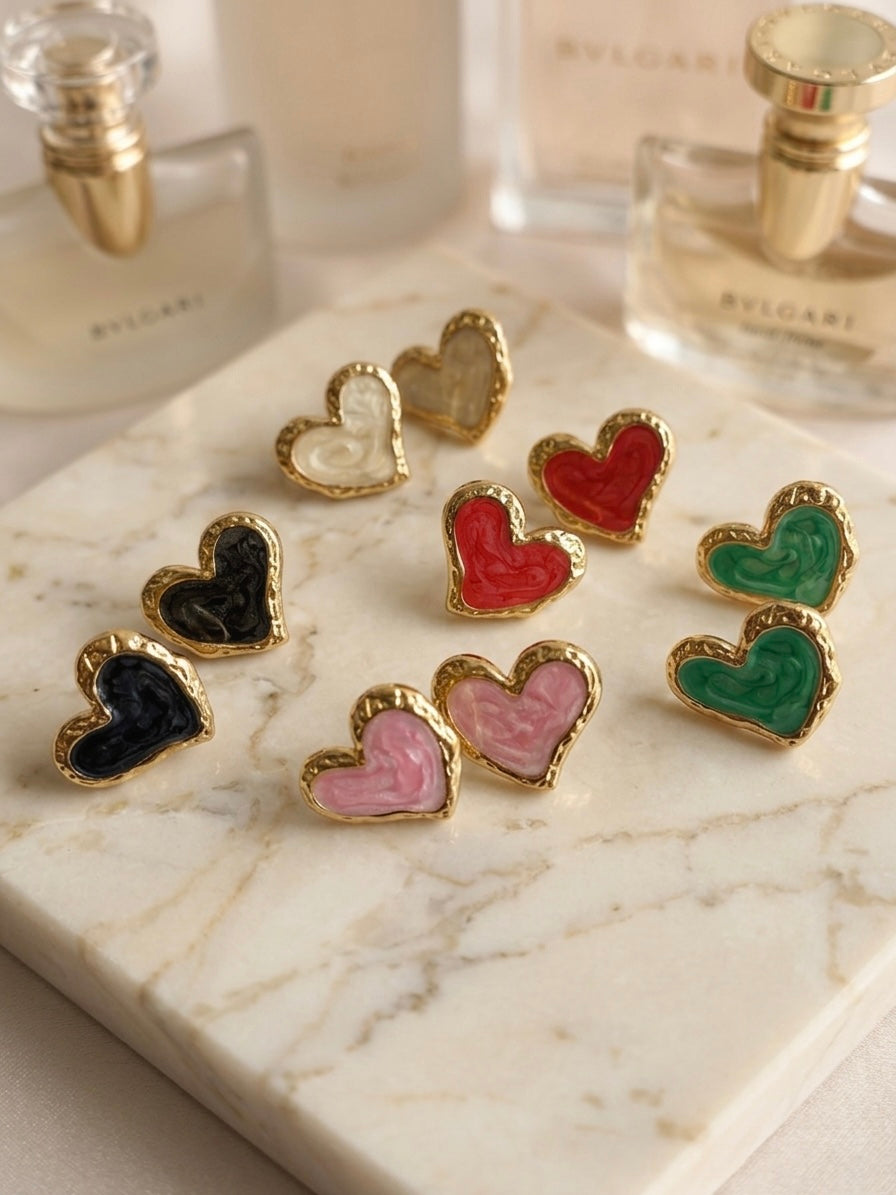 Cœur Marbré Earrings
