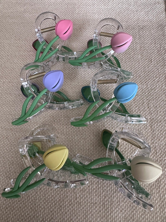 Matte Flower clips