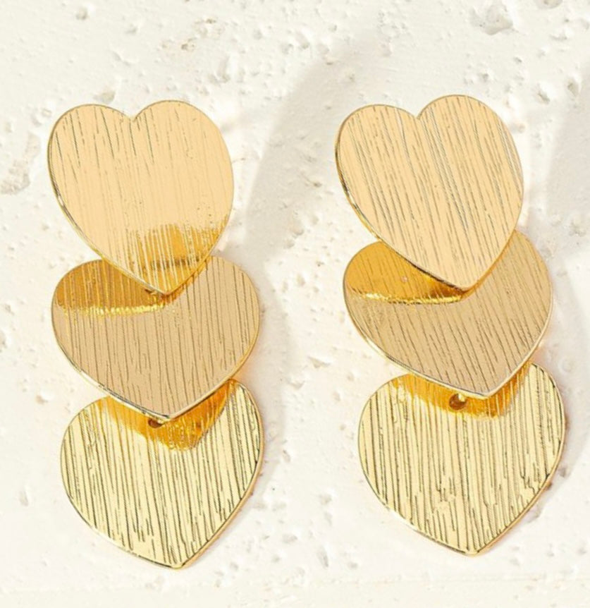 Dropped Heart Earrings