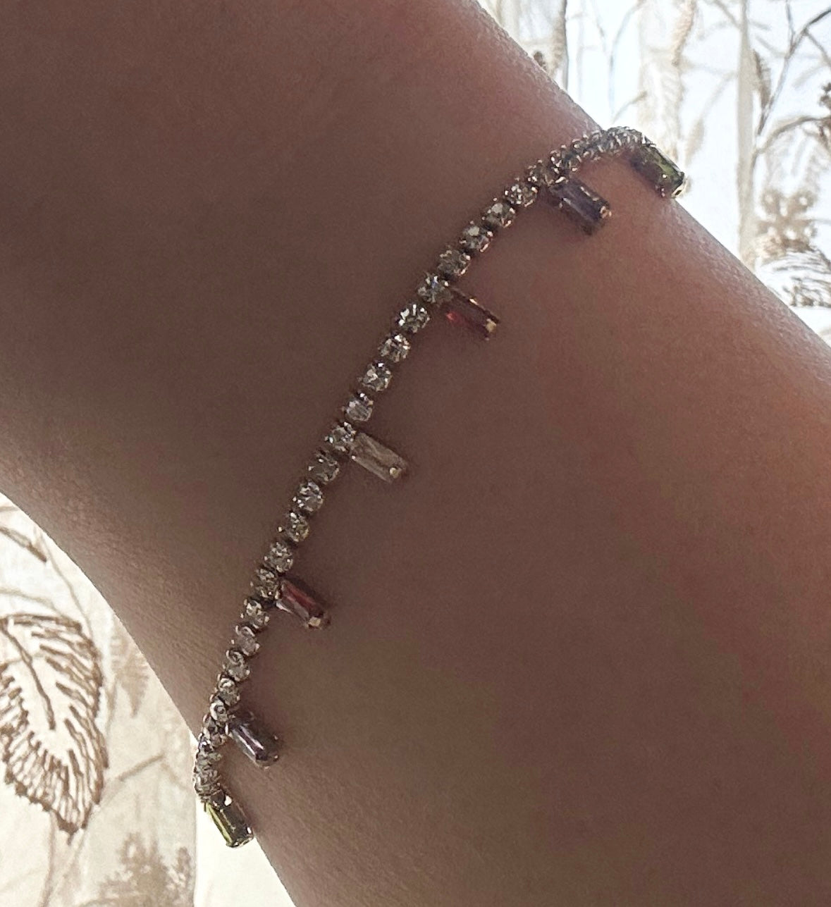 Colored Rhinestone Bracelet