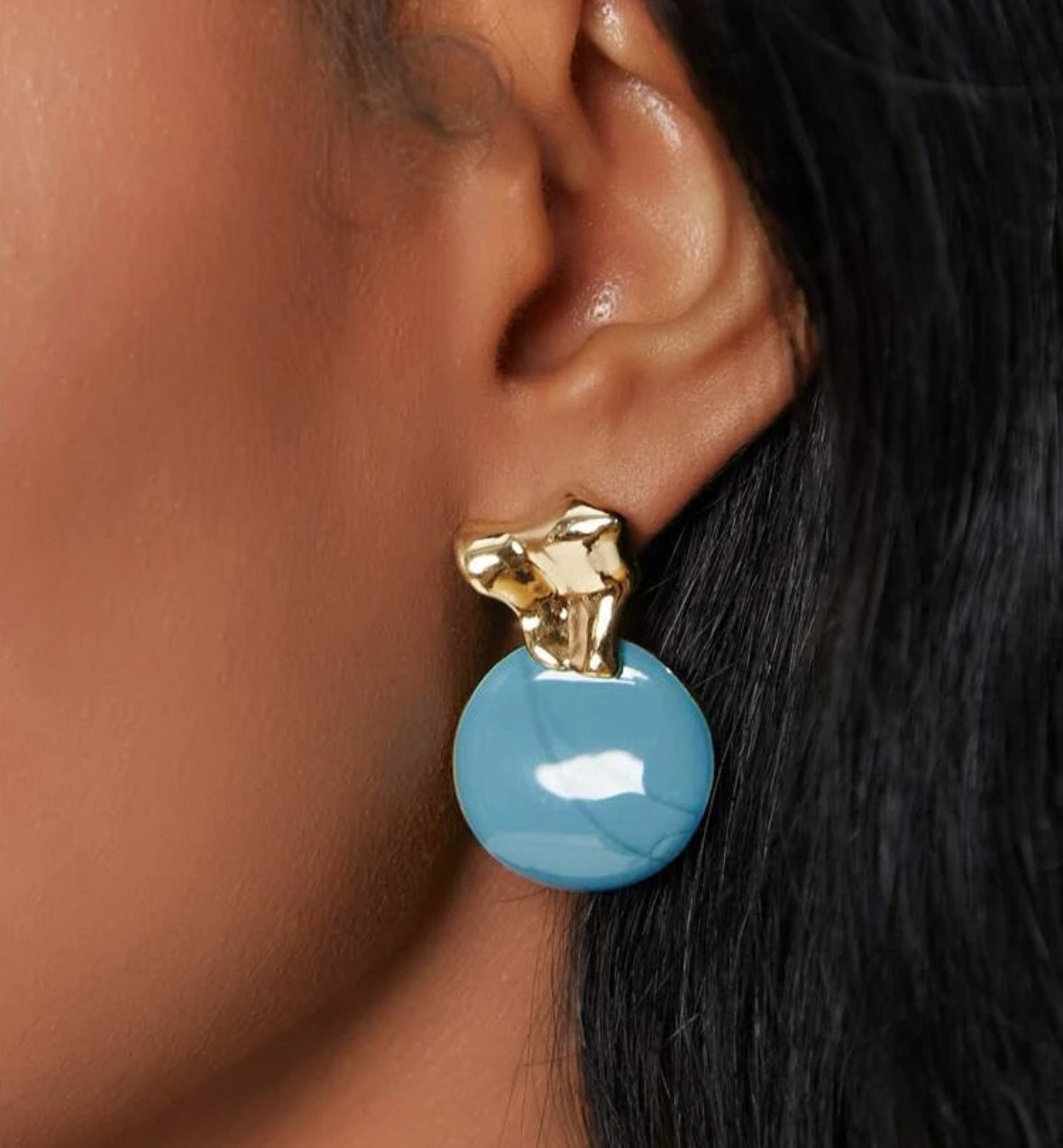 Blue Orbs Earrings