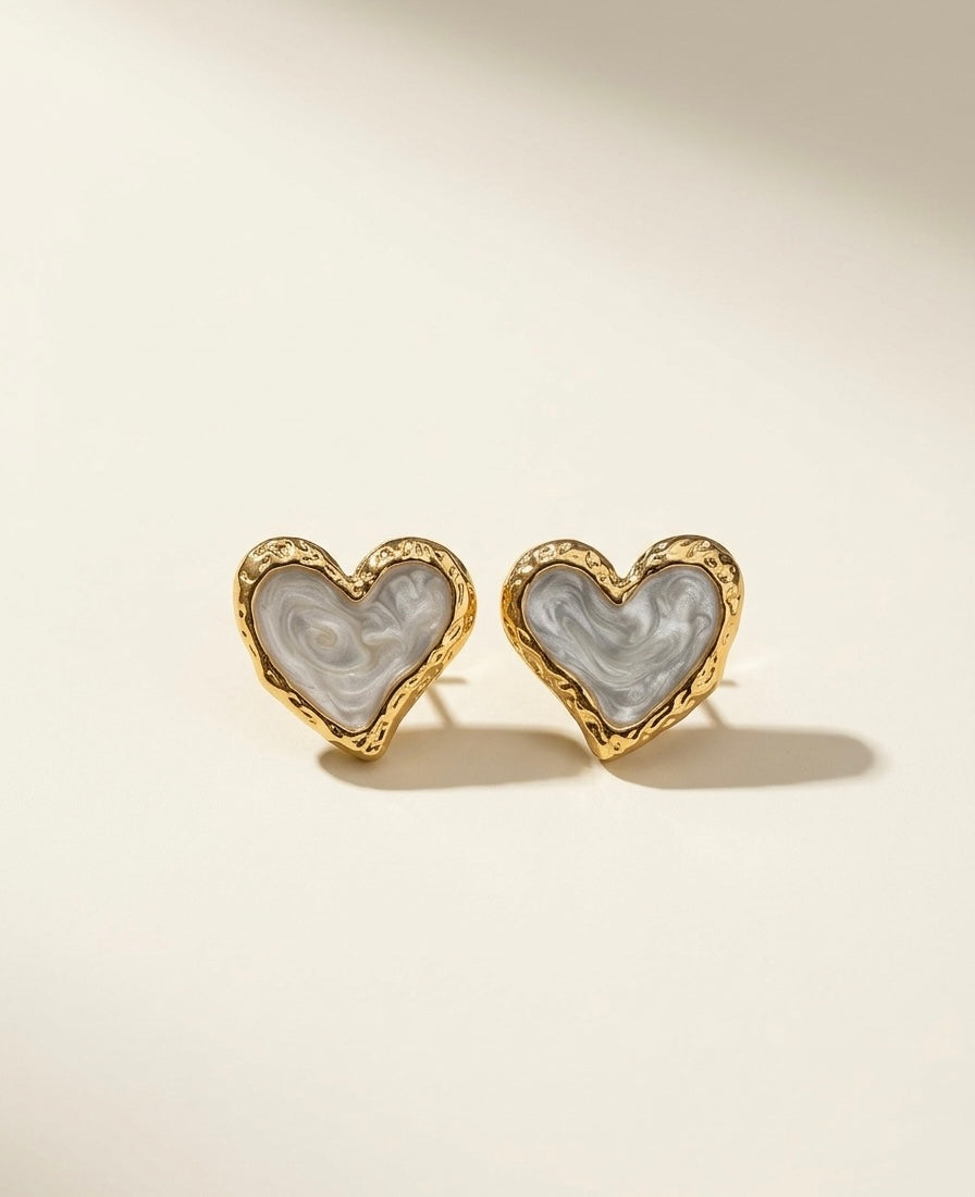 Cœur Marbré Earrings