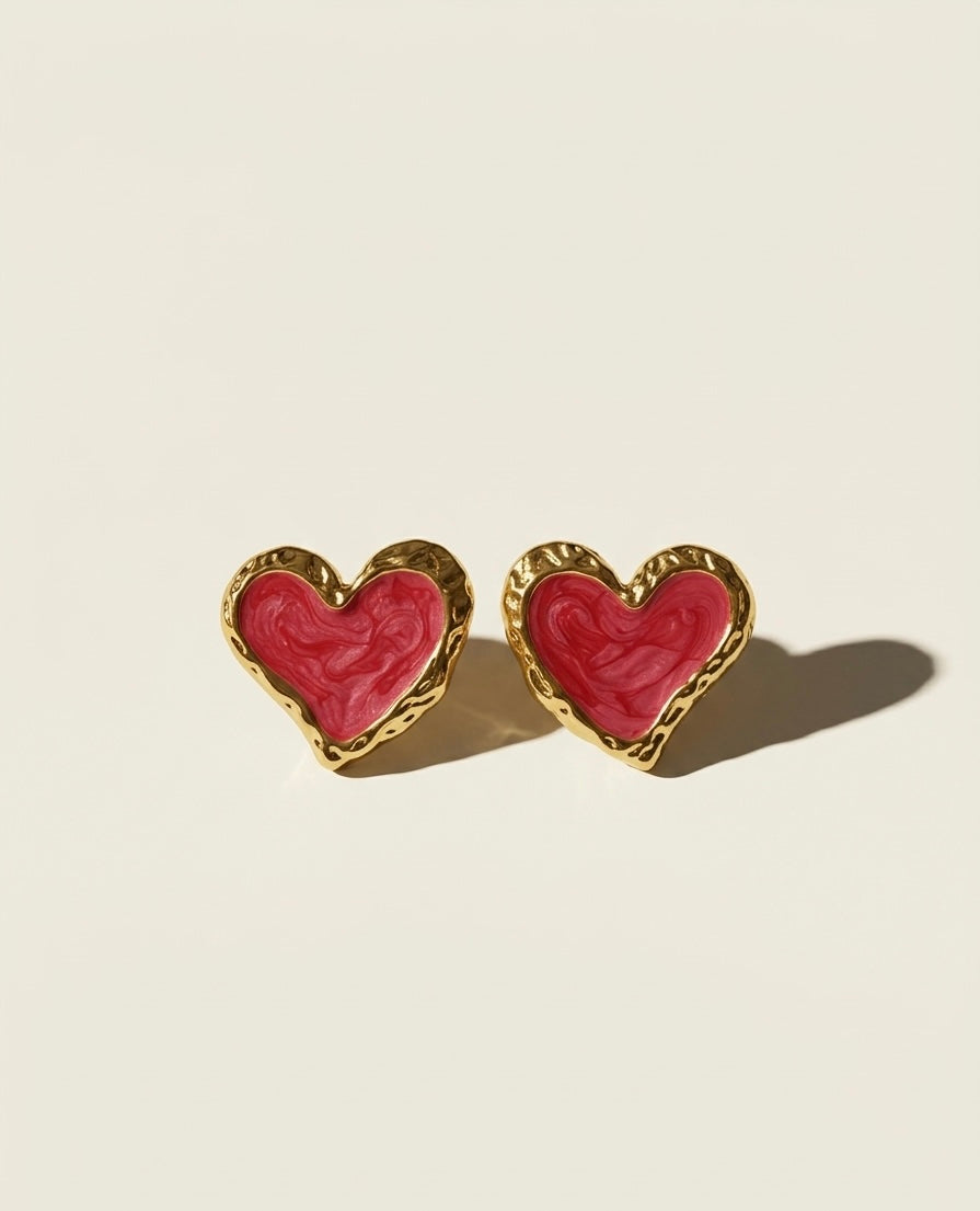 Cœur Marbré Earrings