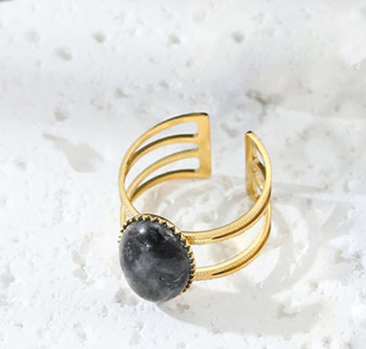 Vintage Gray Stone Ring