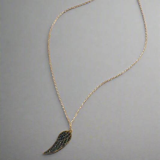 Black Feather Necklace