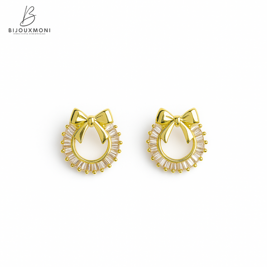 Sparkle Bow Hoops