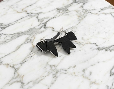 Black Rhinestone Bow