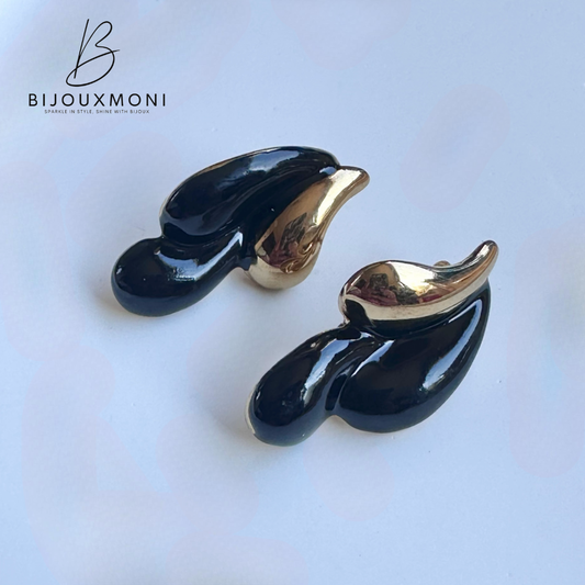 Black Tear Earrings
