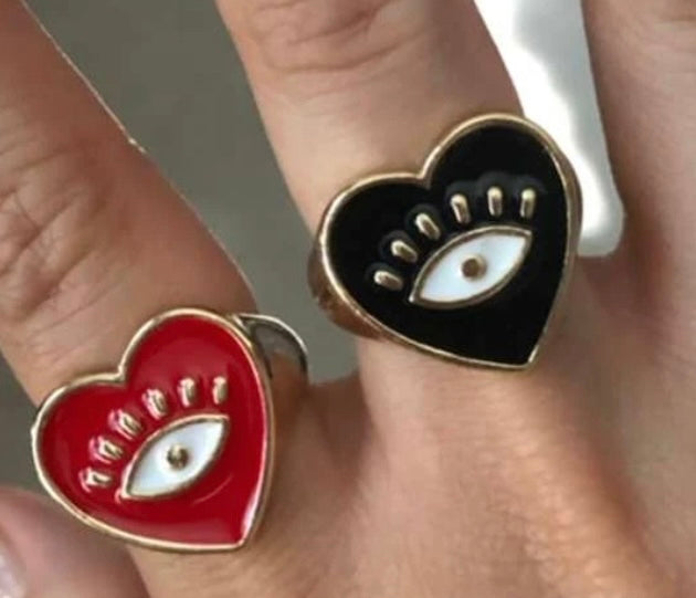 Eye & Heart Ring