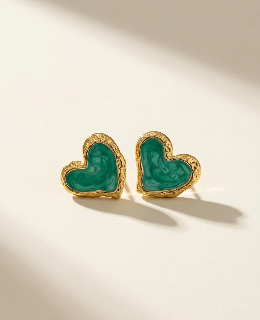 Cœur Marbré Earrings