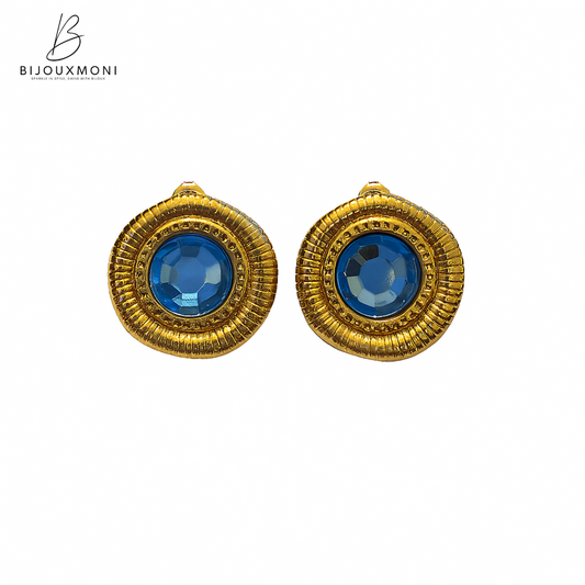 “Sapphire Halo” Earrings
