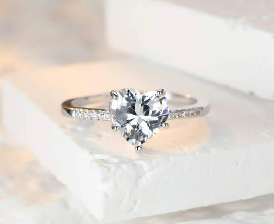 Heart Solitaire Ring