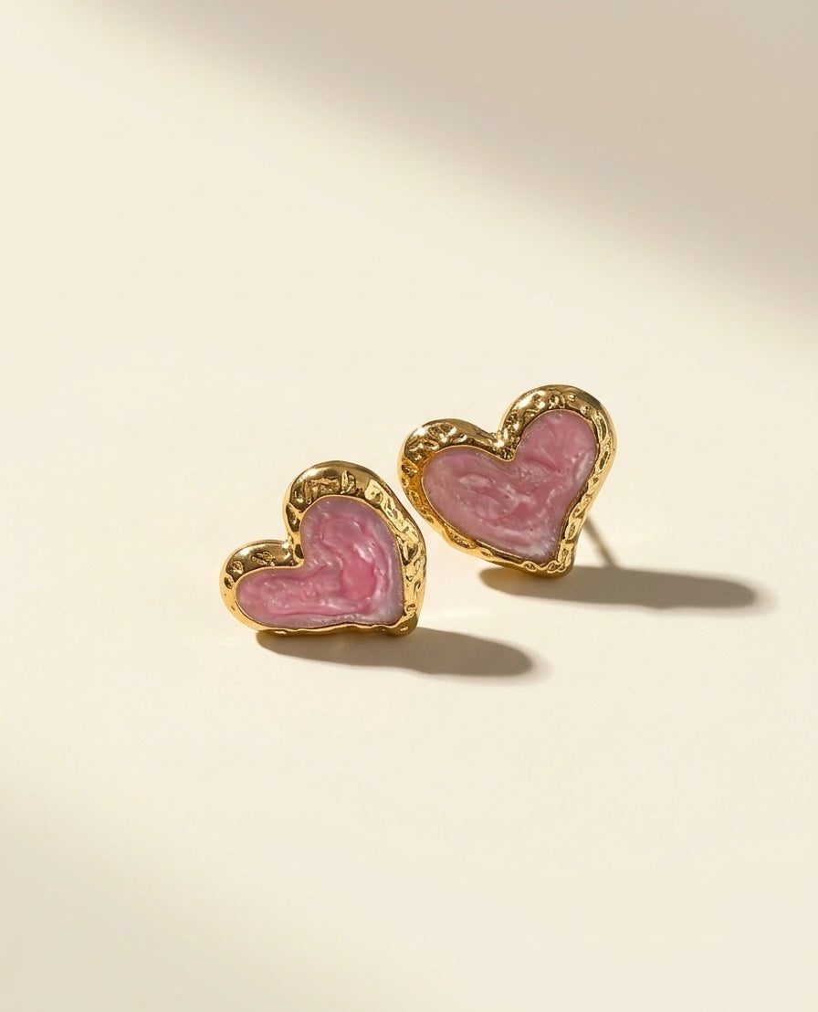 Cœur Marbré Earrings