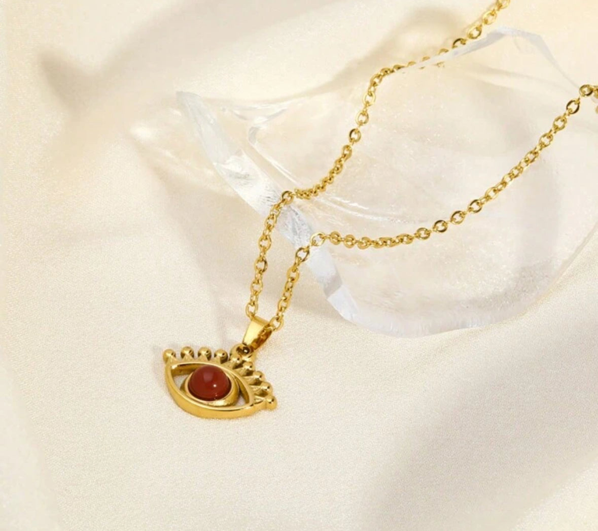 Crown Eye Pendant Necklace