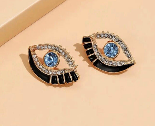 Black Eye Stud Earrings