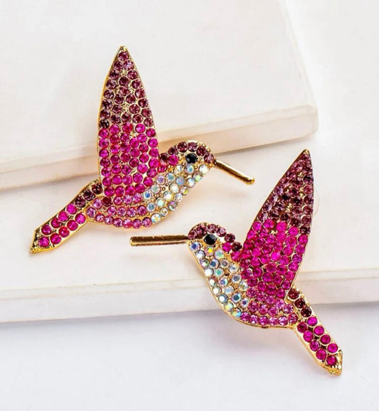 Pink Bird Rhinestone