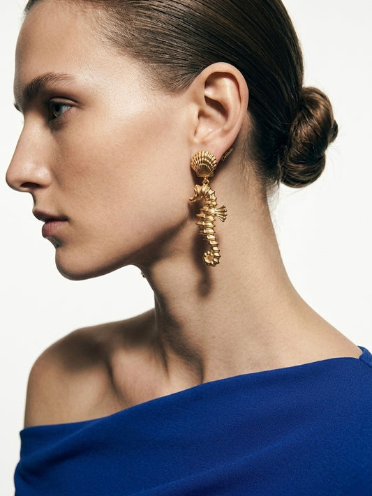 Mer d’Or Seahorse Earrings