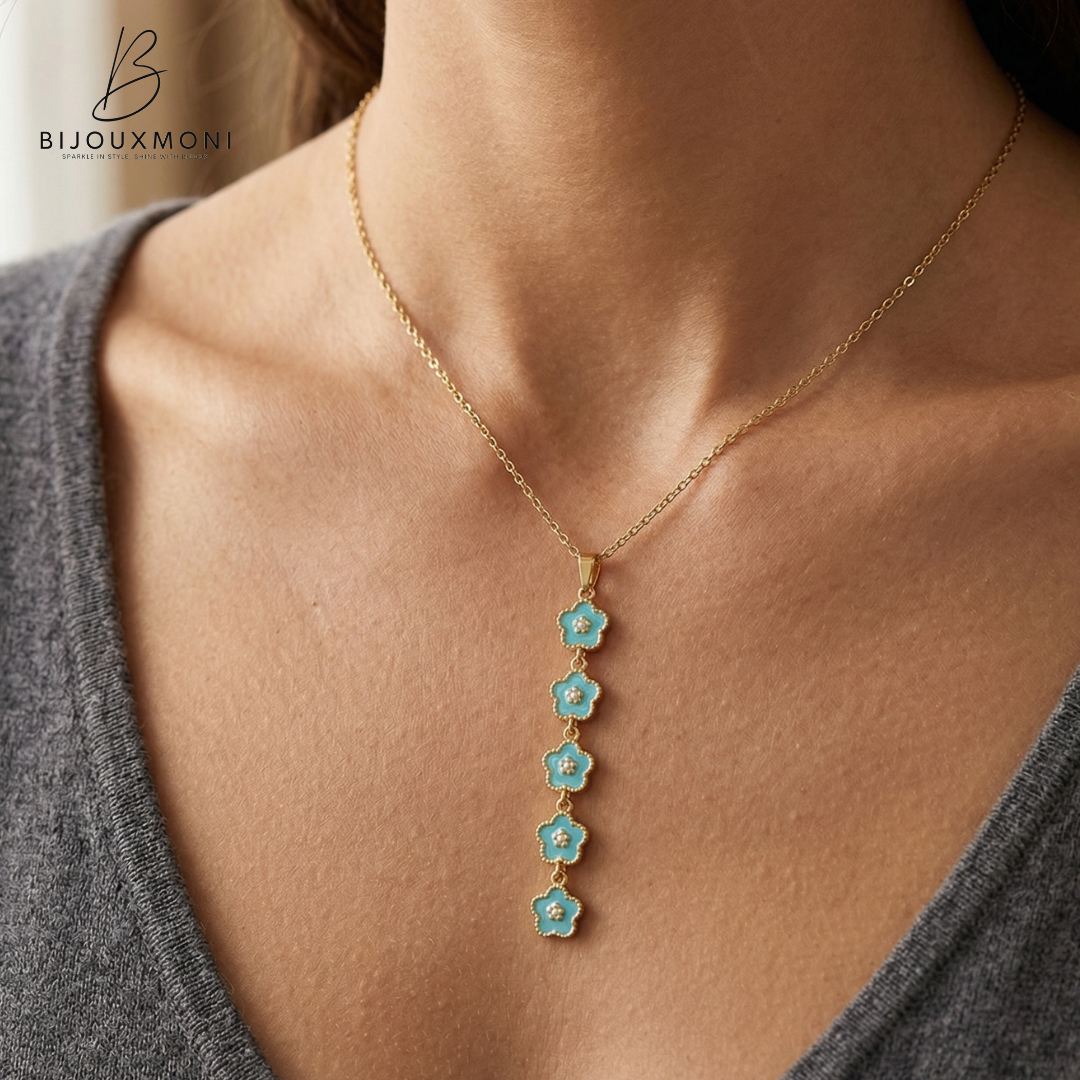 Turquoise Flower Pendant