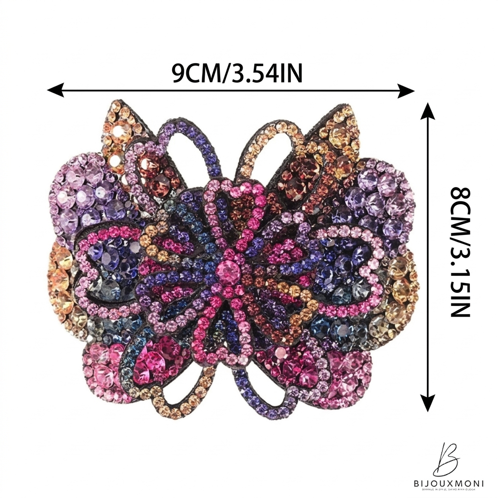 Butterfly Rhinestone Clip