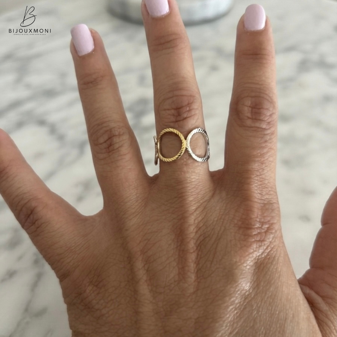The Boho 2-tone Rings
