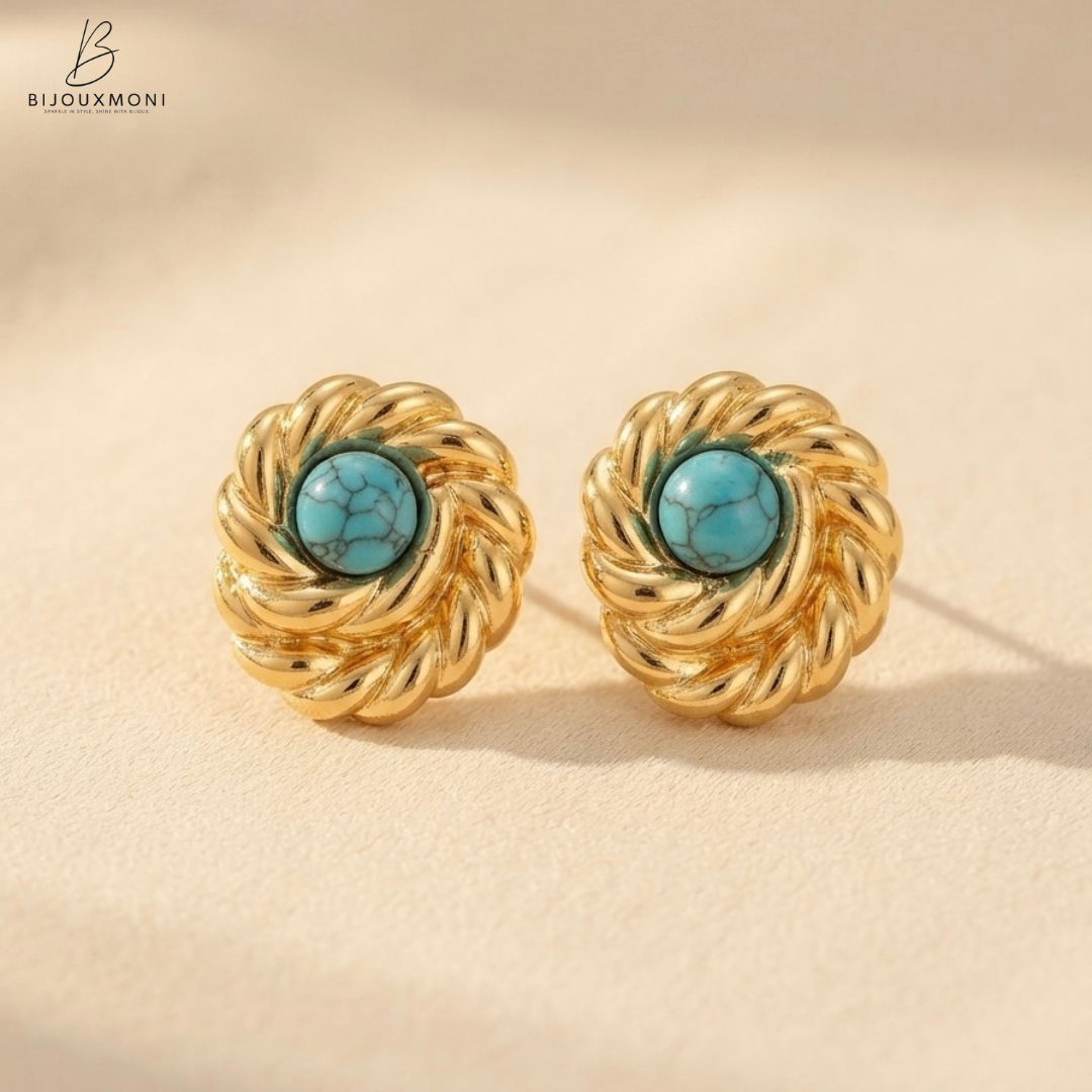 Swirl Turquoise Studs